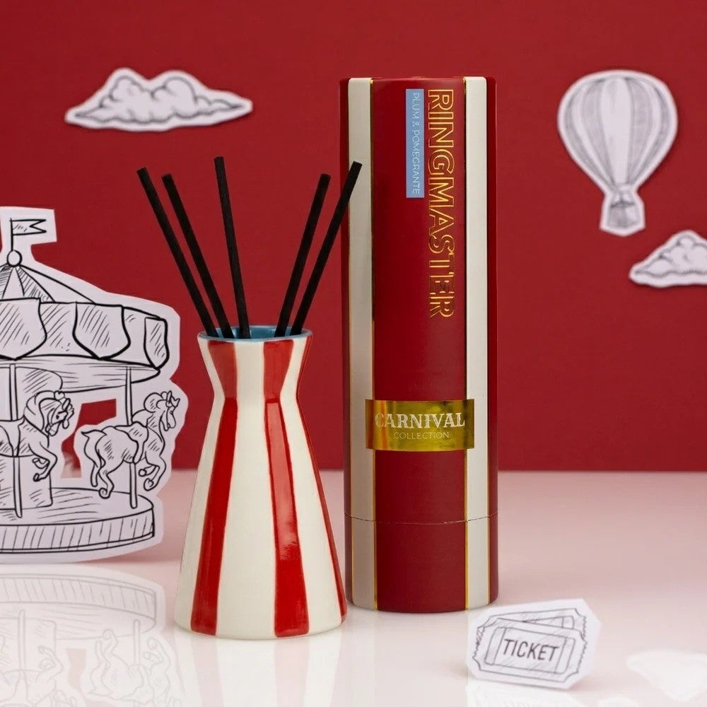 Red Stripe Diffuser - Plum & Pomegranate
