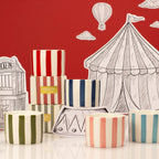 Olive Stripe Scented Candle - Tomato Leaf