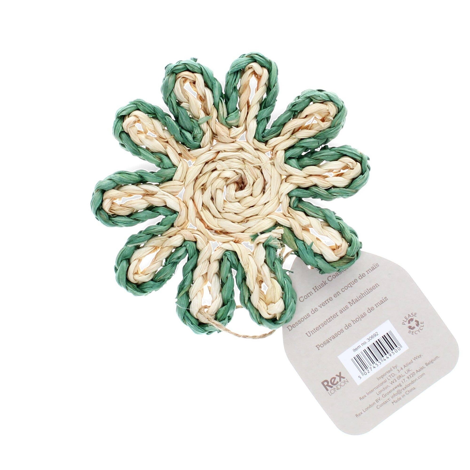 Corn Husk Coaster - Blue