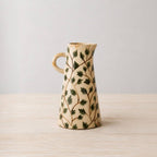 Green Leaf Crackle Jug Vase (Small)