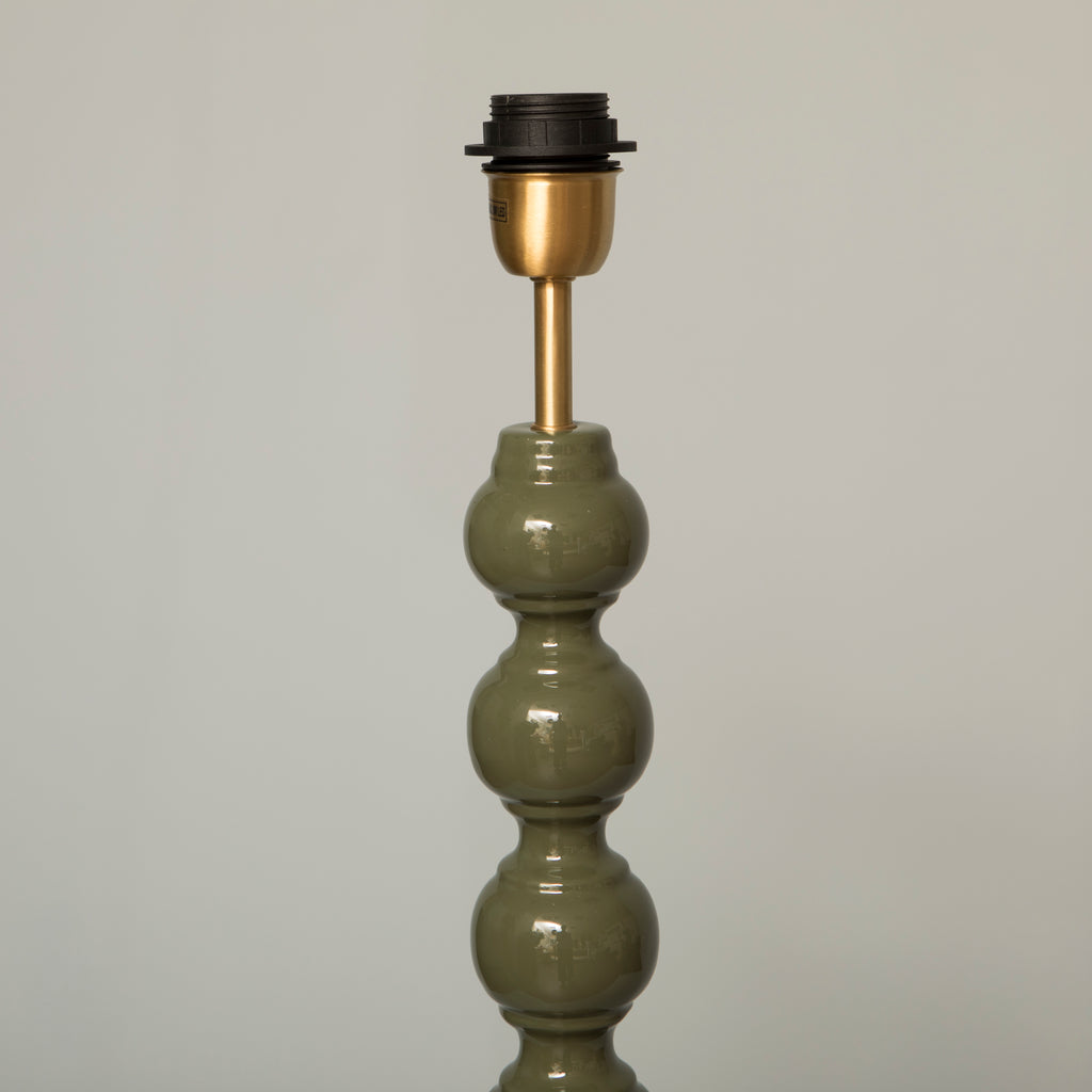 Wooden Bobbin Floor Lamp