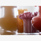 Glass Flower Pot Plum