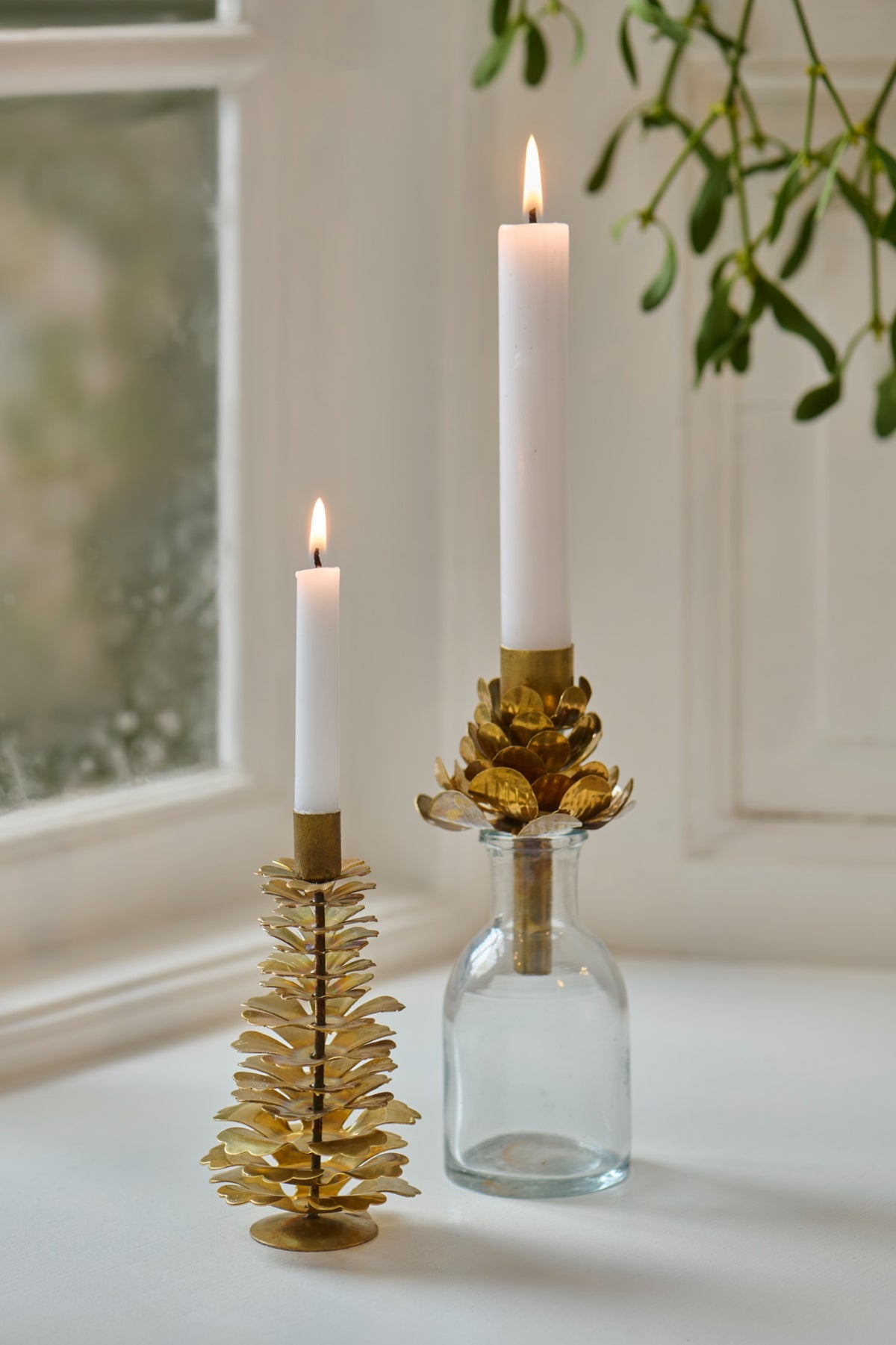 Large Pine Cone Candle Holder
