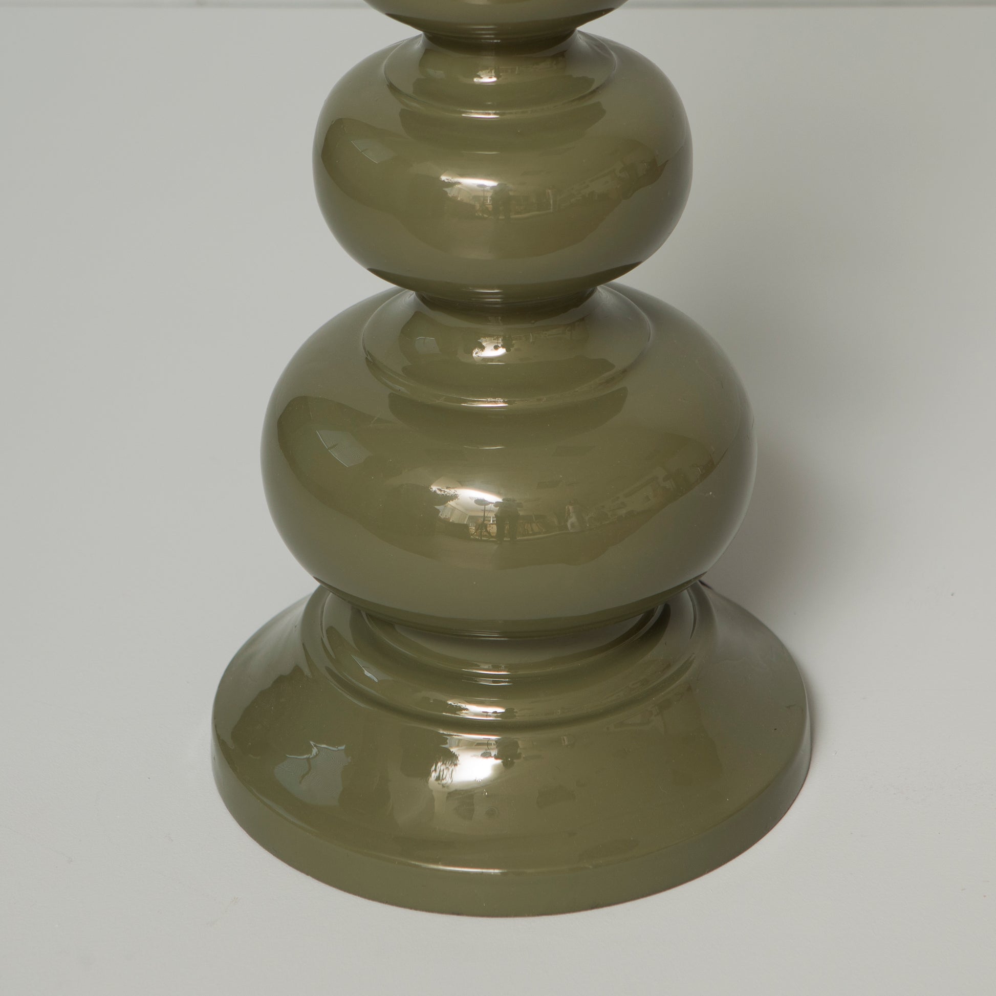 Wooden Bobbin Floor Lamp