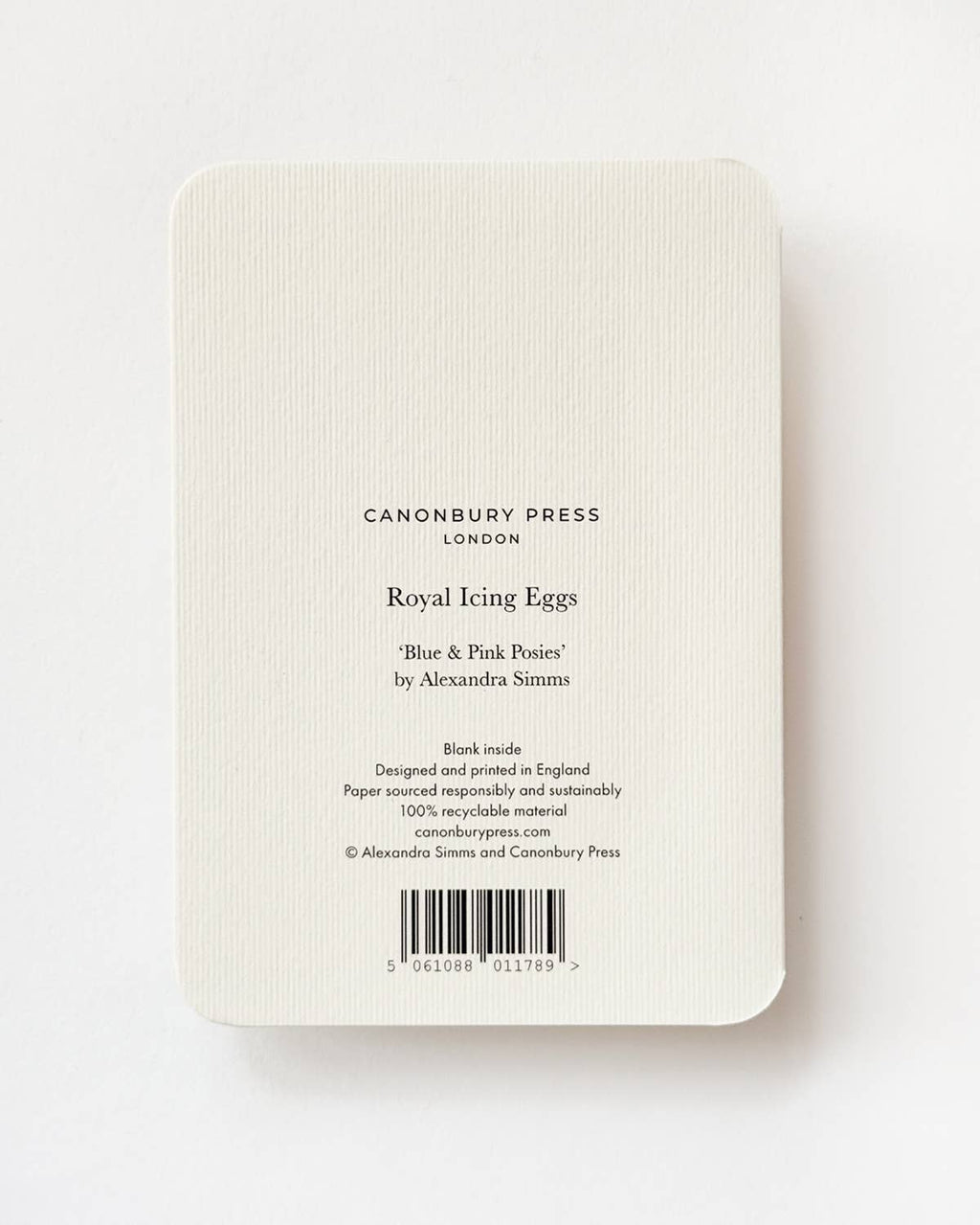 Blue & Pink Posies Royal Icing Egg Greeting Card | Easter