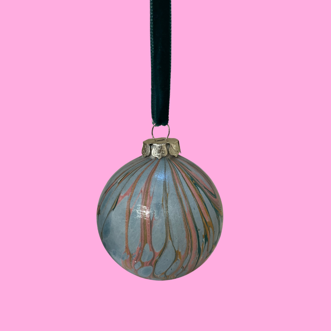 Hand Marbled Bauble