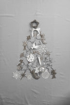 Silver Star Oblong Ornament