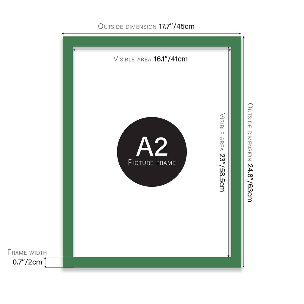 Green A2 Picture Frame