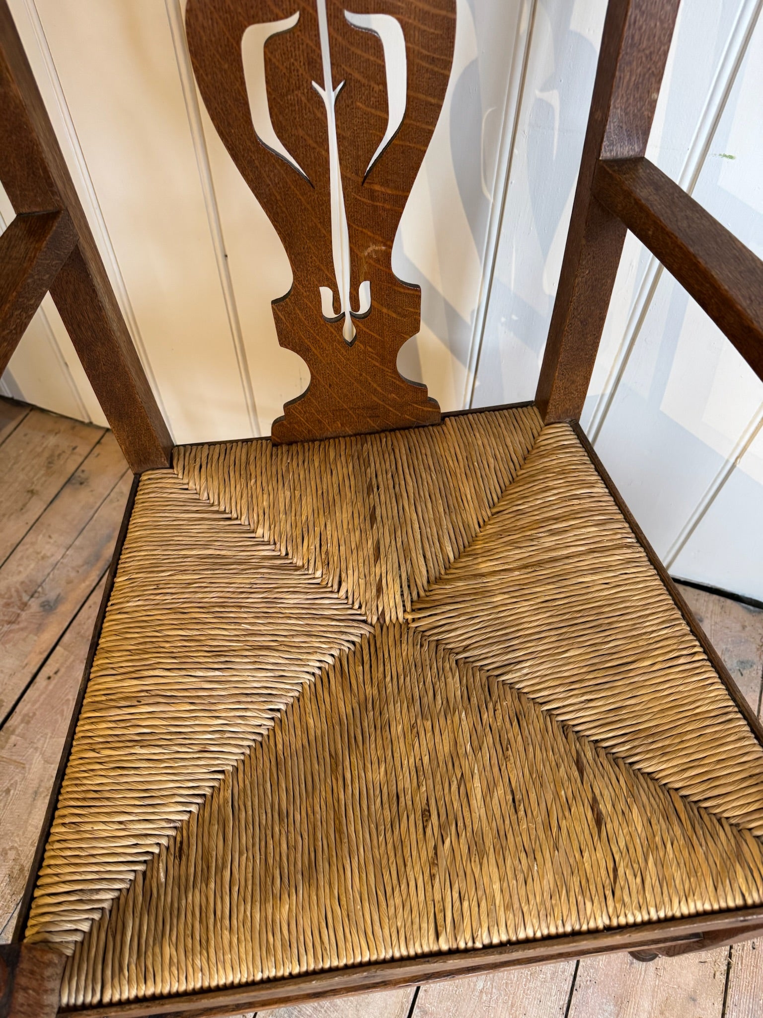 20th Century Carver Style Wicker Side Chair