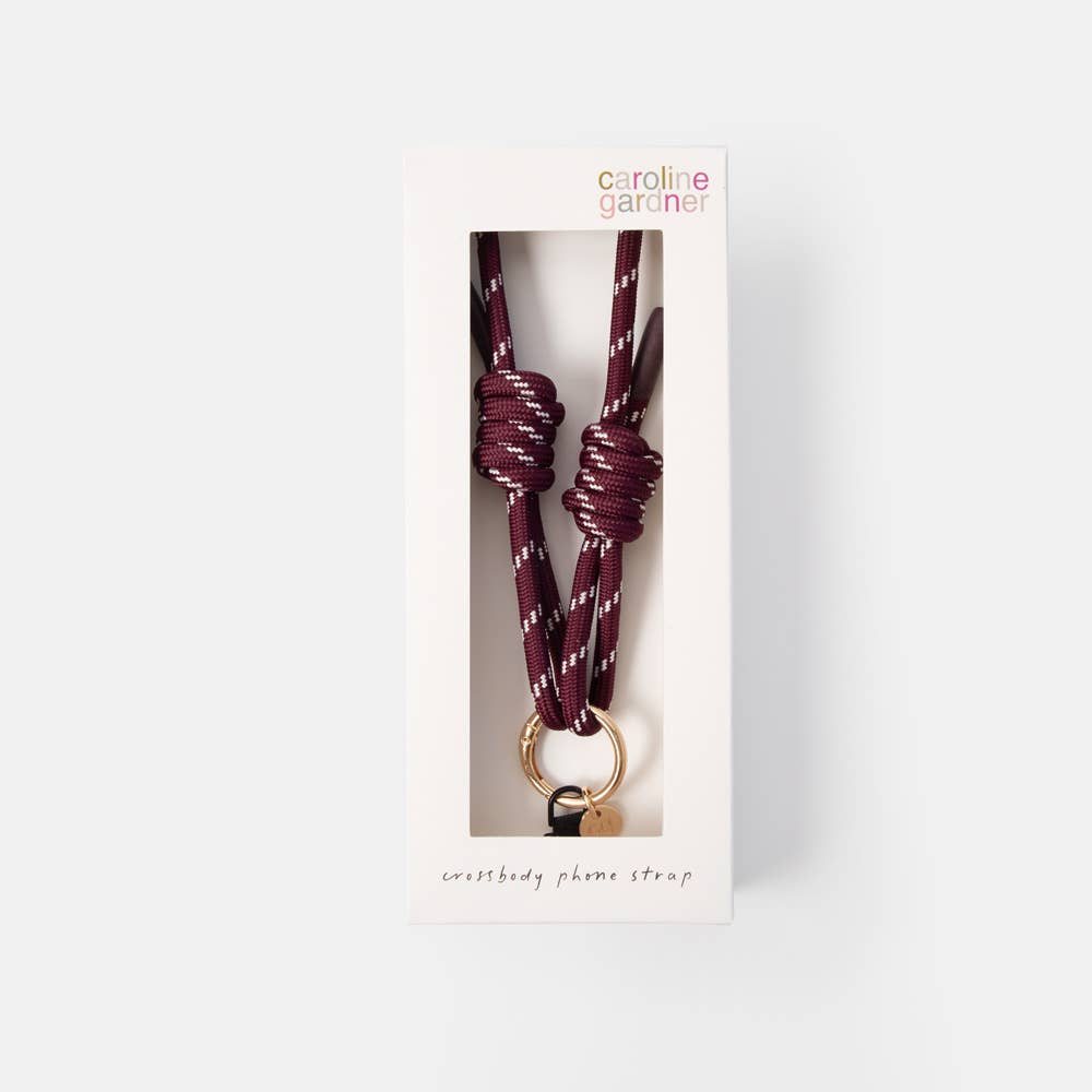 Burgundy Crossbody Phone Strap