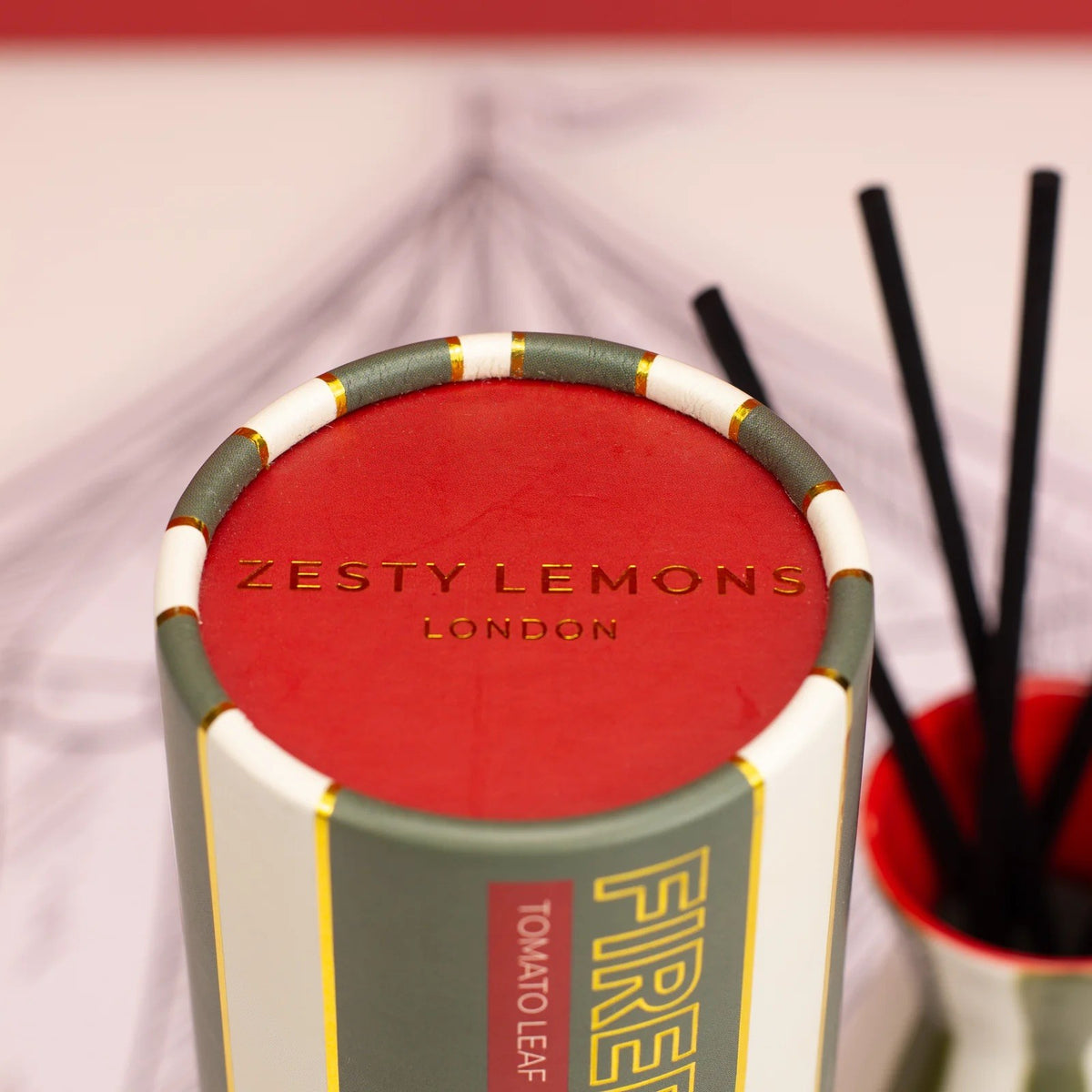 Olive Stripe Diffuser - Tomato Leaf