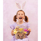 Brown Recycled Paper Bunny Shaped Basket