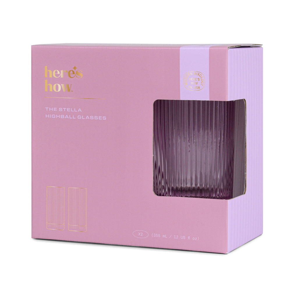 Highball Glass - Set of 2 - Lilac