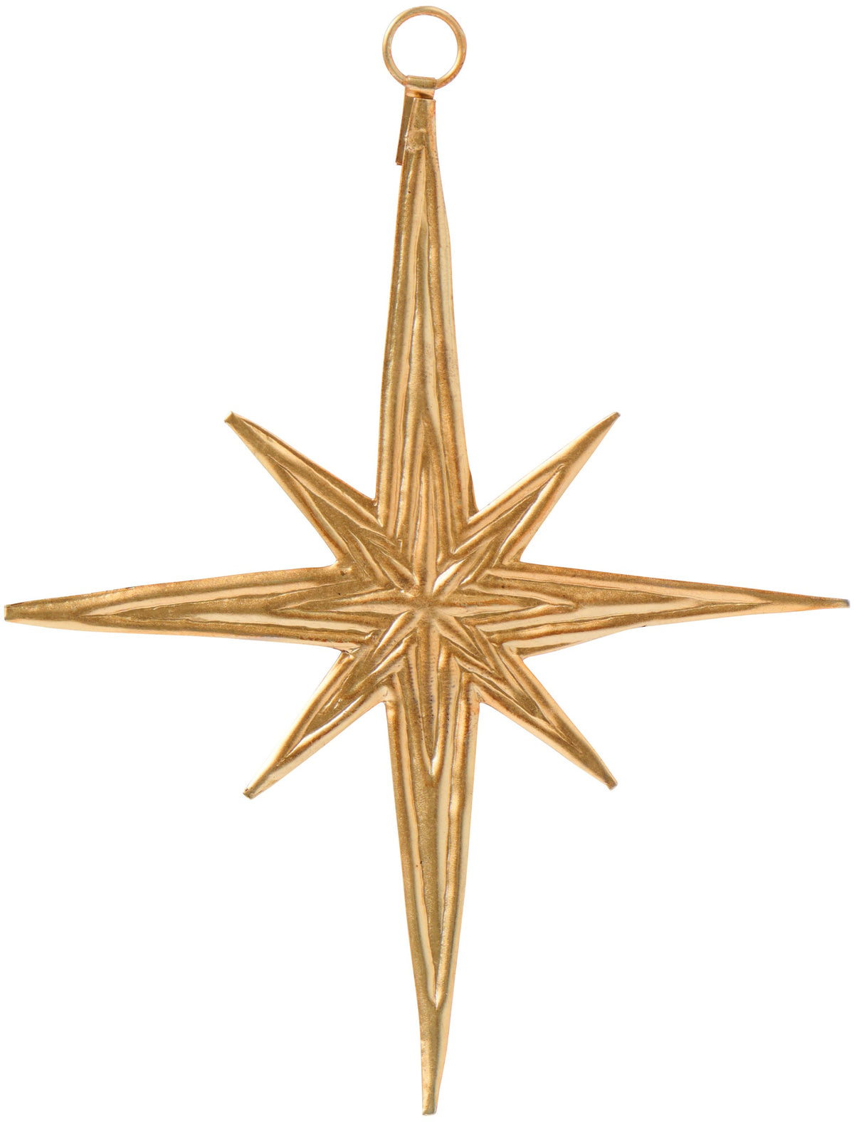 Star Oblong Brass Ornament