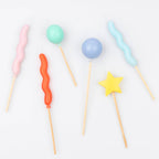 Bright Colour Birthday Candles – Set of 6