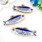 Oversized Sardine Print Hair Claw Clip