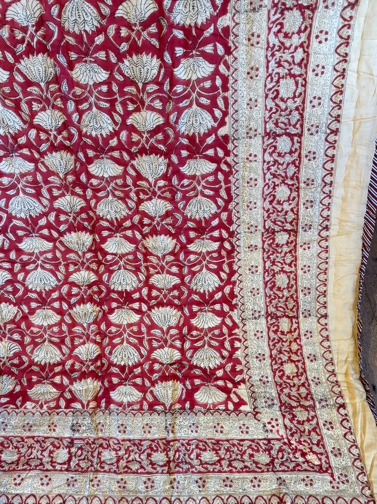 Double Quilts - Red & Cream
