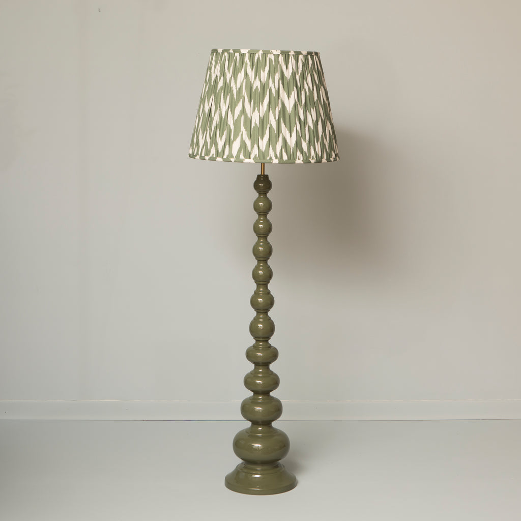 Wooden Bobbin Floor Lamp