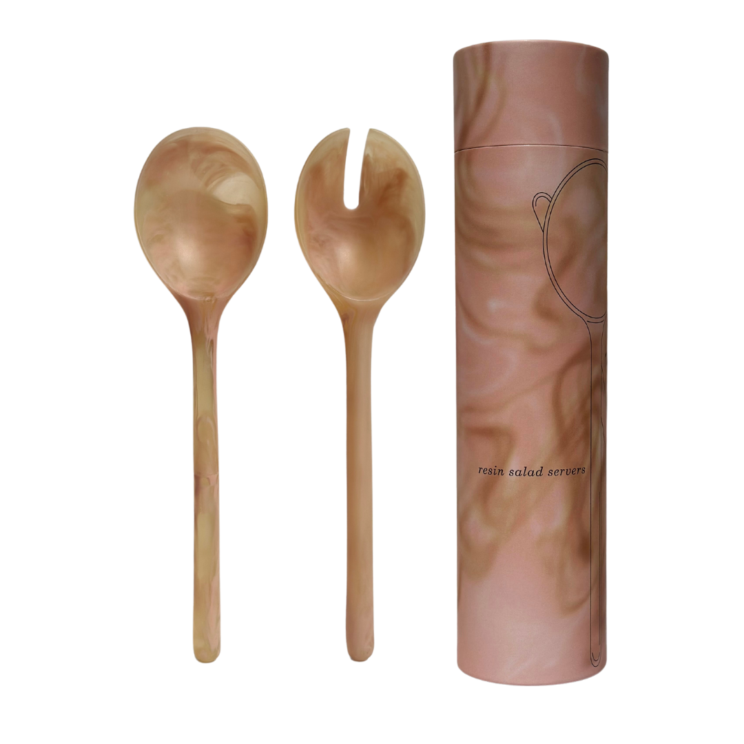 Salad Servers - Coral Set