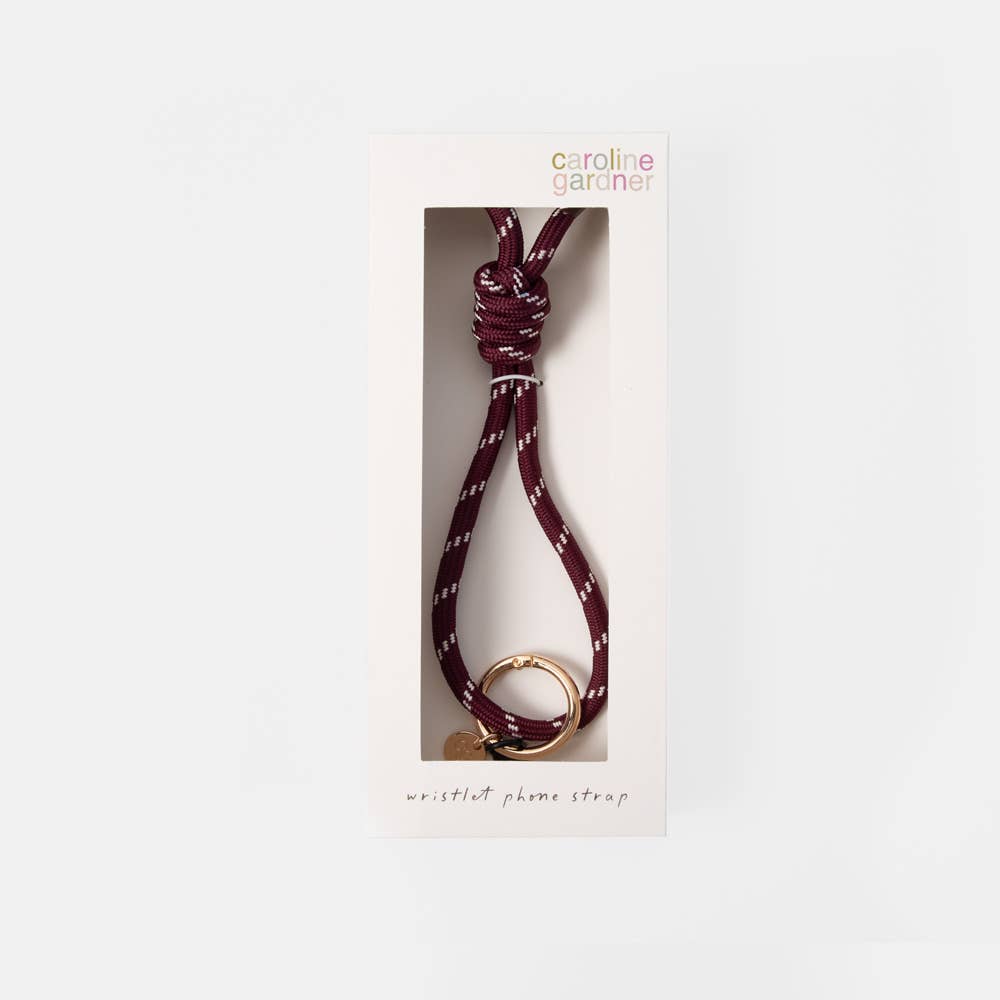 Burgundy Wristlet Phone Strap
