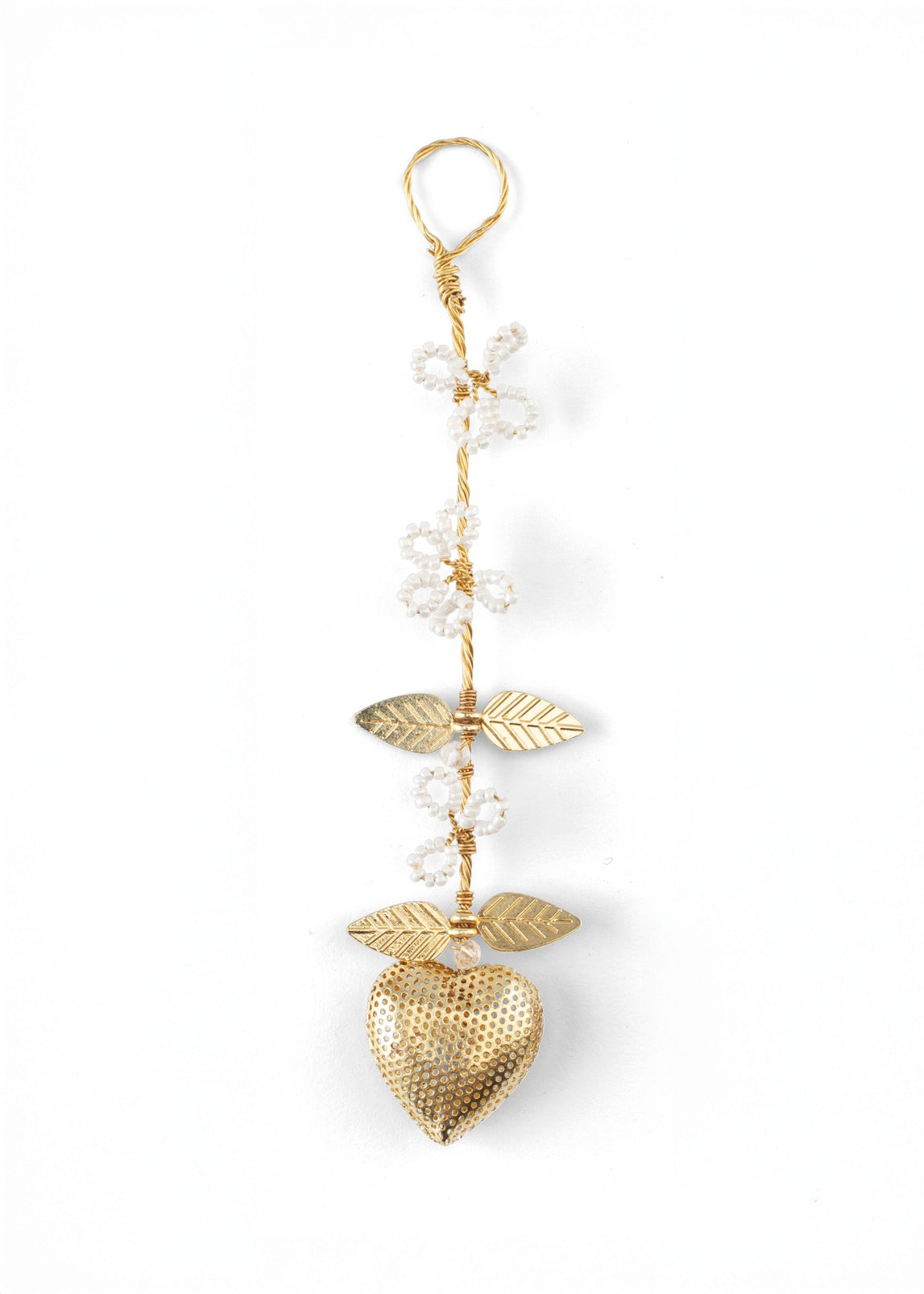 Gold Heart Hanging Ornament