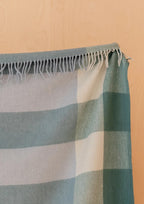 Blue Bold Check Recycled Wool Blanket