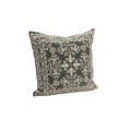 Mint Grey Embroidered Velvet Cushion