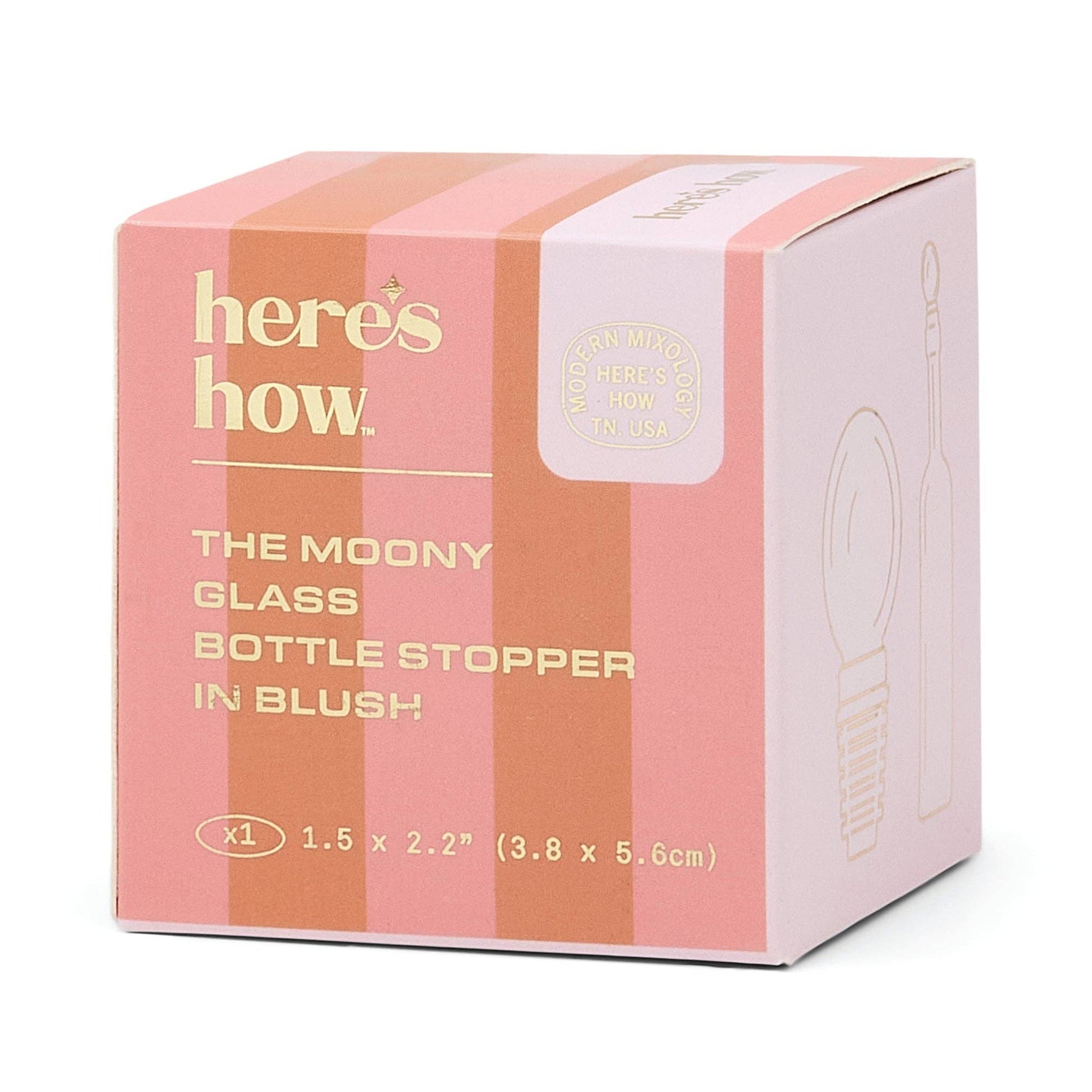 The Moony Glass Bottle Stopper - Blush