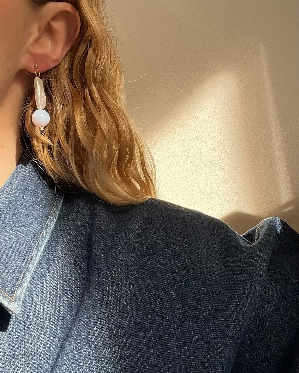 Pearl Cloud Earrings