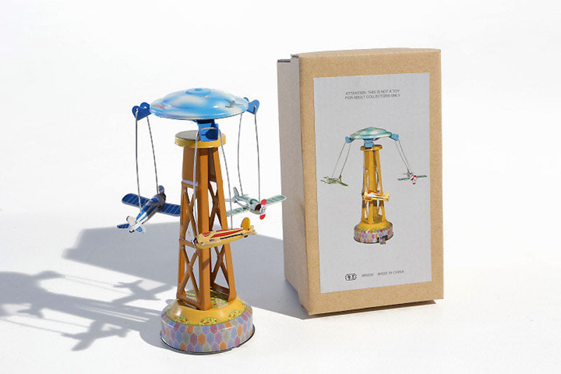 Carousel With Airplanes Tin Toy