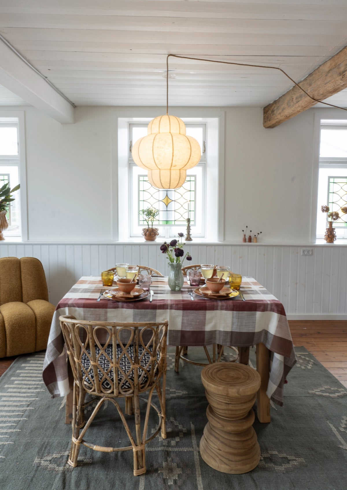 Checked Cotton Tablecloth