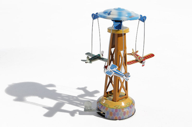 Carousel With Airplanes Tin Toy