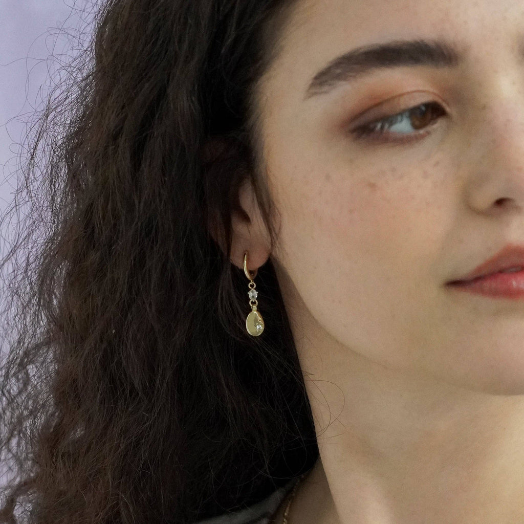 Minimalist Pebble Drop Earrings