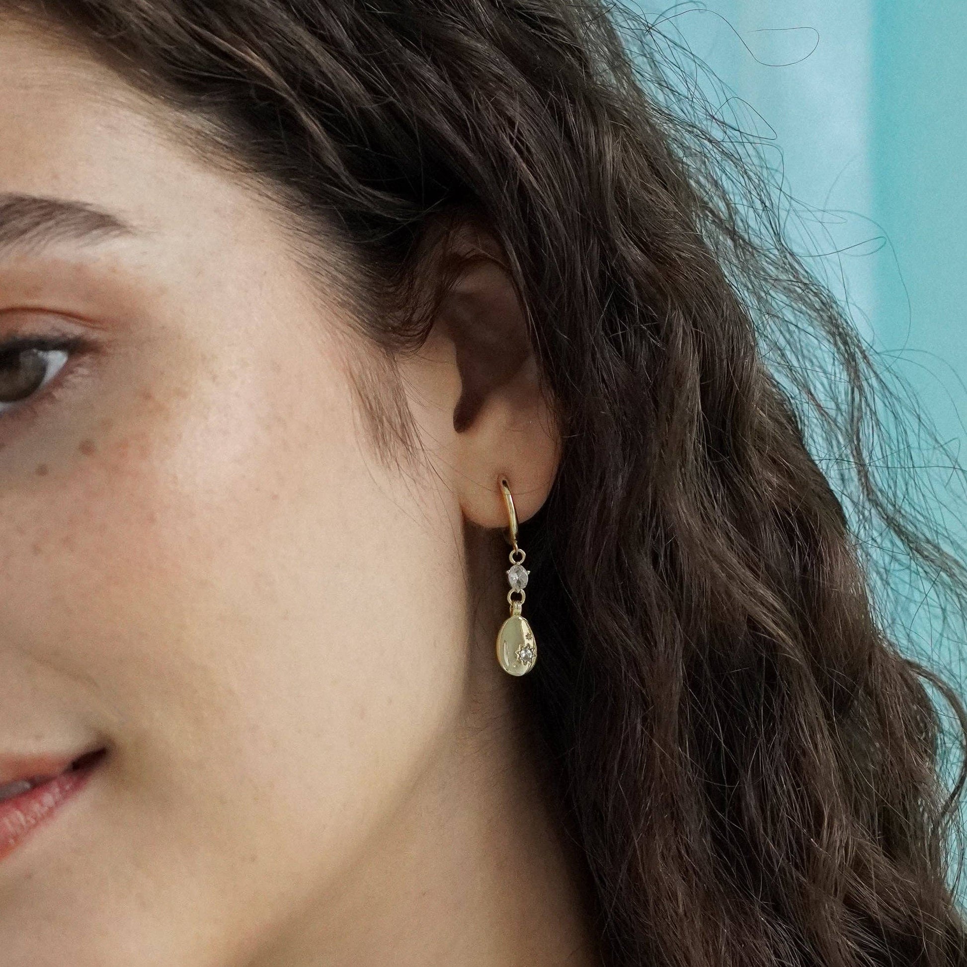 Minimalist Pebble Drop Earrings