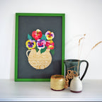 Pansies Print A3