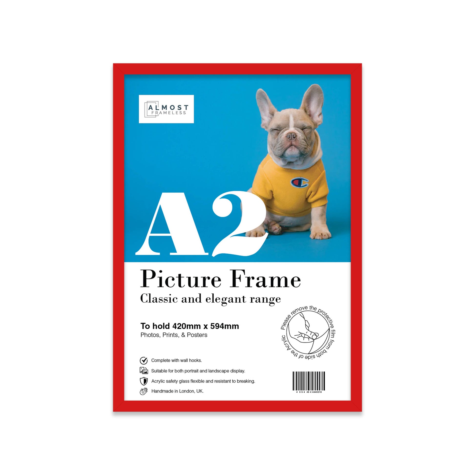 Red A2 Picture Frame