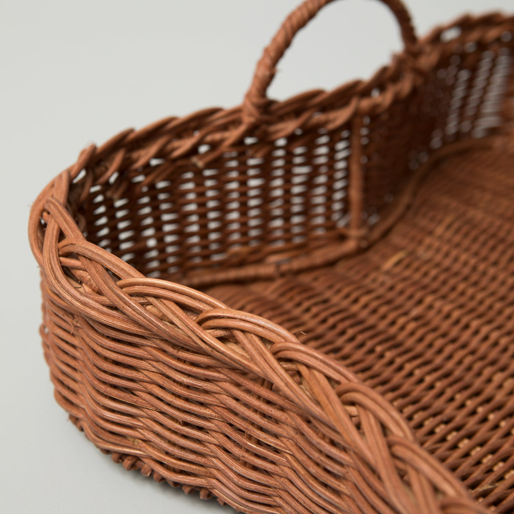 Rattan Scalloped Tray