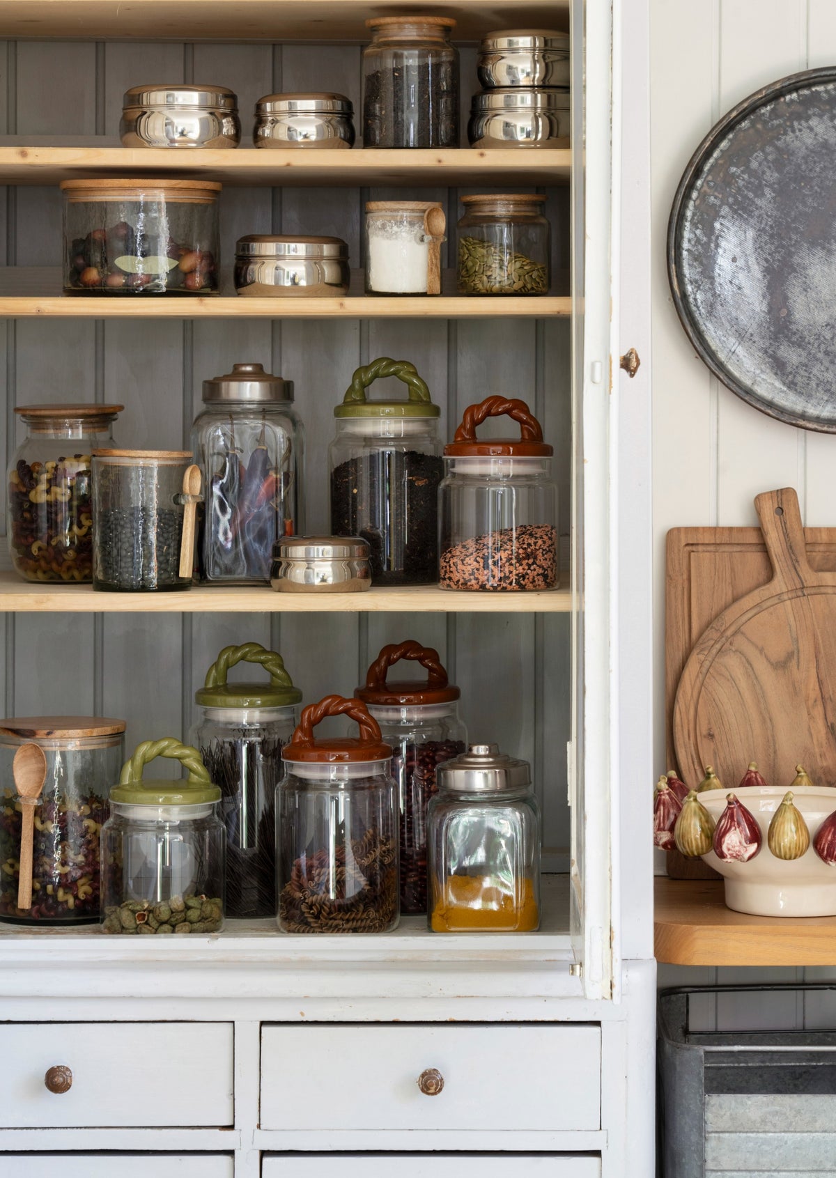 Glass Jar Olive Lid Large