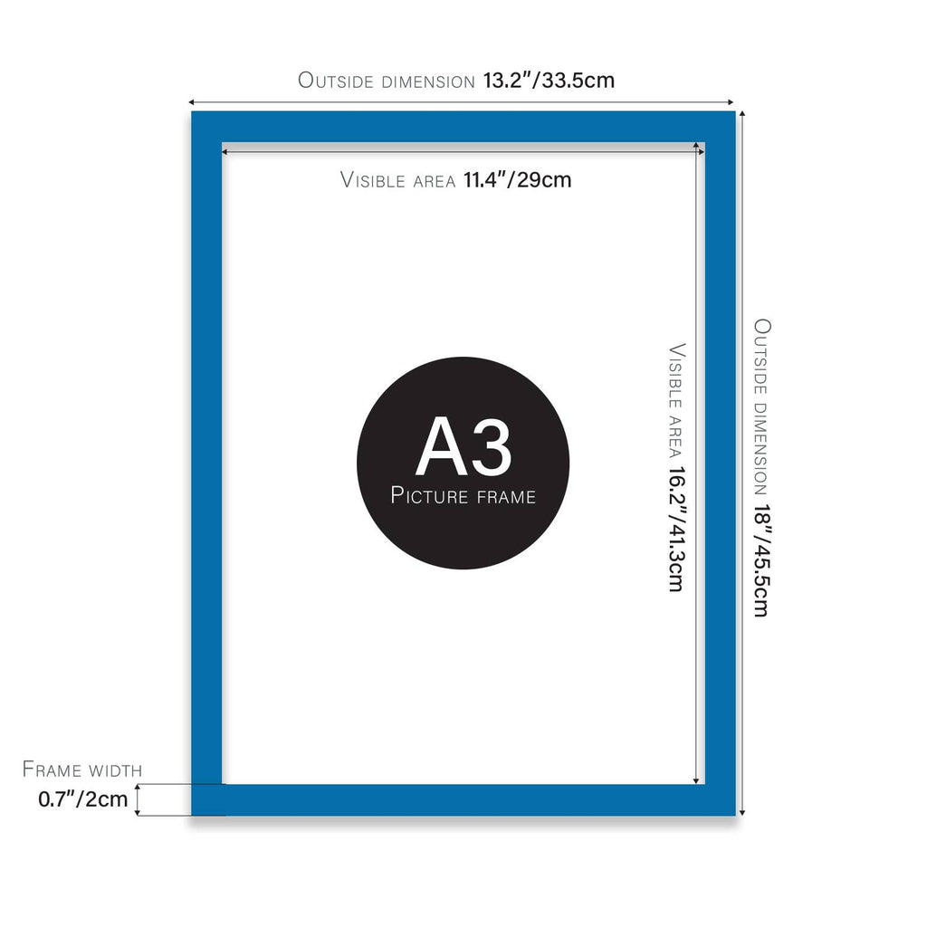 Blue A3 Picture Frame