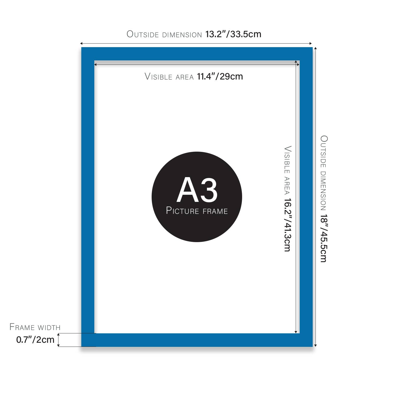 Blue A3 Picture Frame