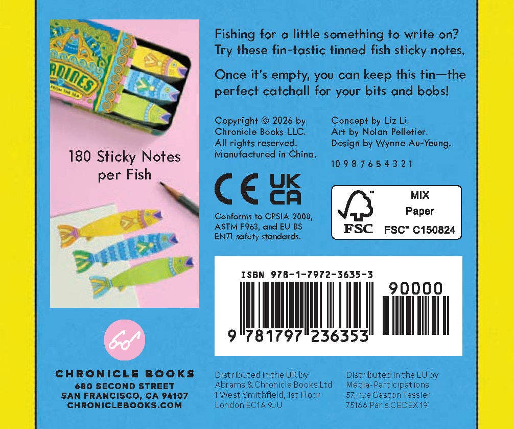 Sardines Fishy Sticky Notes (Notepad/Sticky Notes)