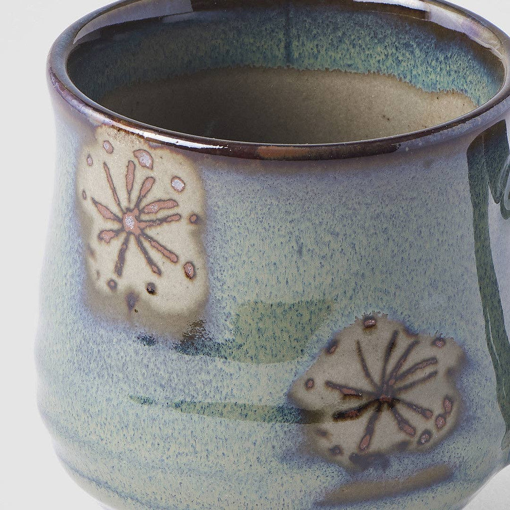 Mug with handle faded green 8cm