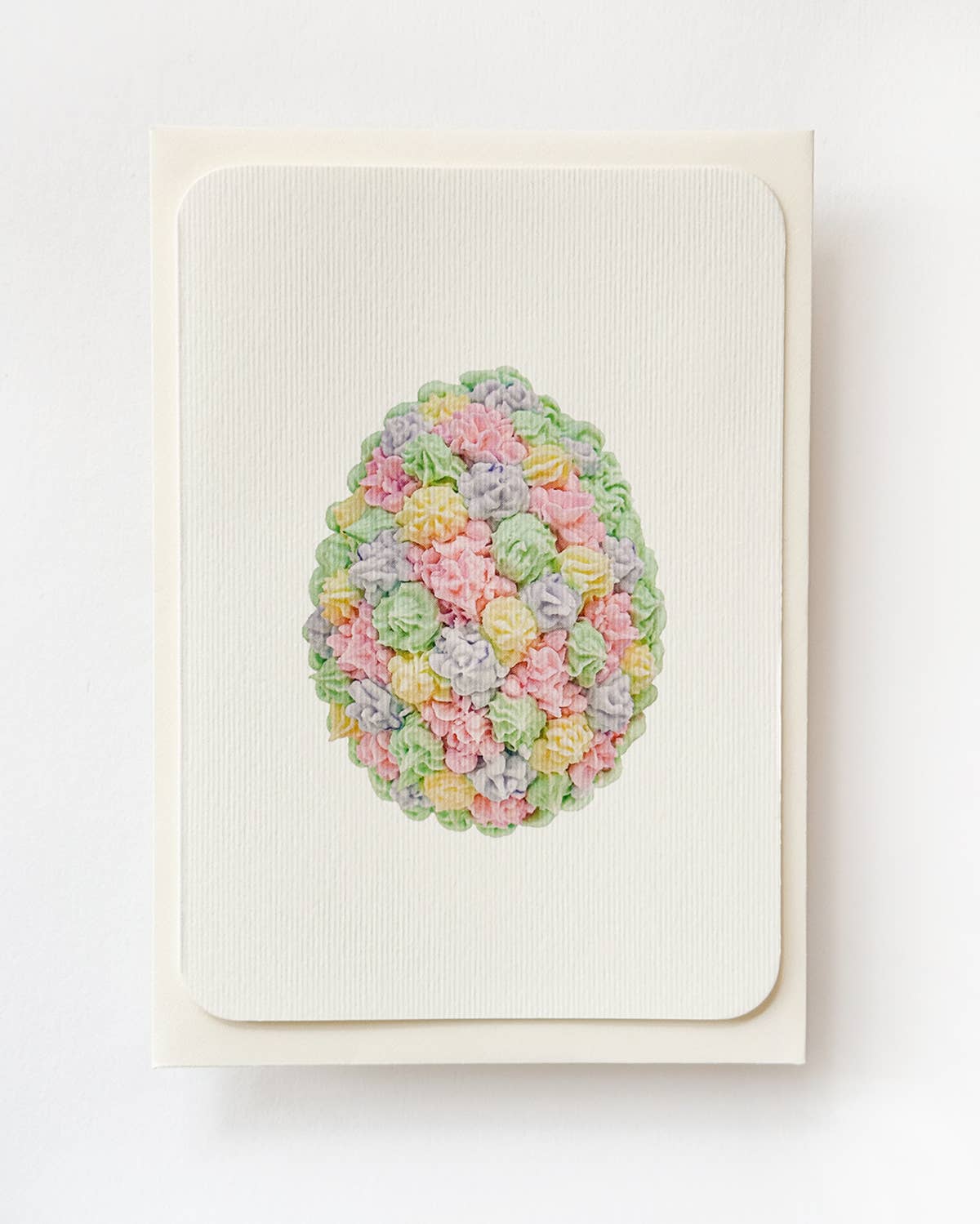 Pastel Florets Royal Icing Egg Greeting Card | Easter