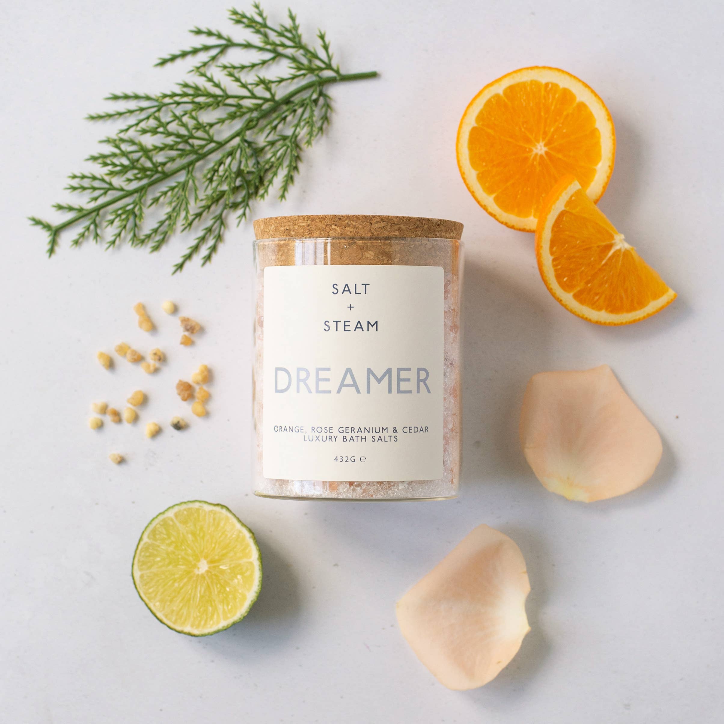Orange, Rose Geranium & Cedar Bath Salts