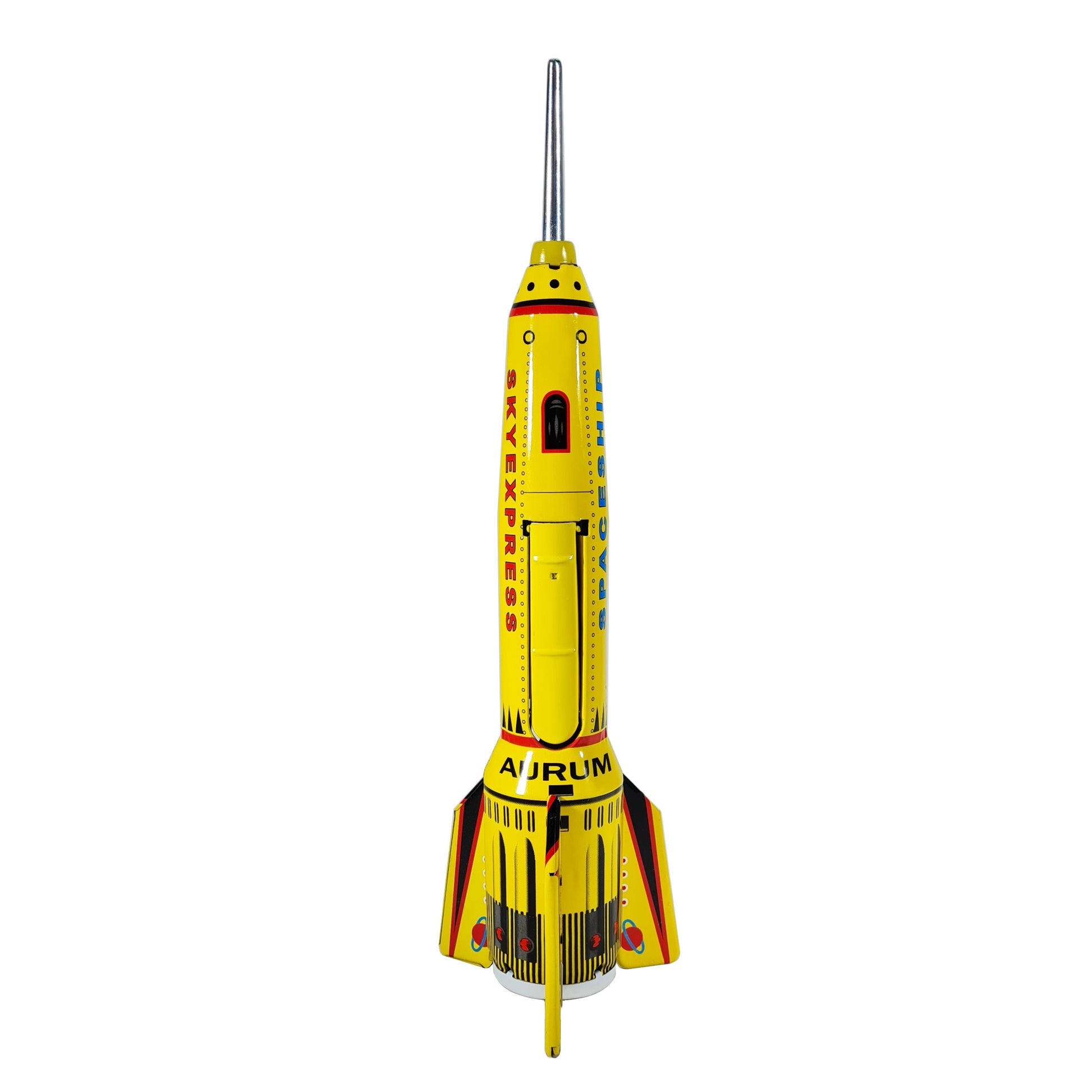 Yellow Rocket Tin Toy