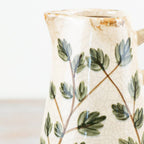 Green Leaf Crackle Jug Vase (Small)