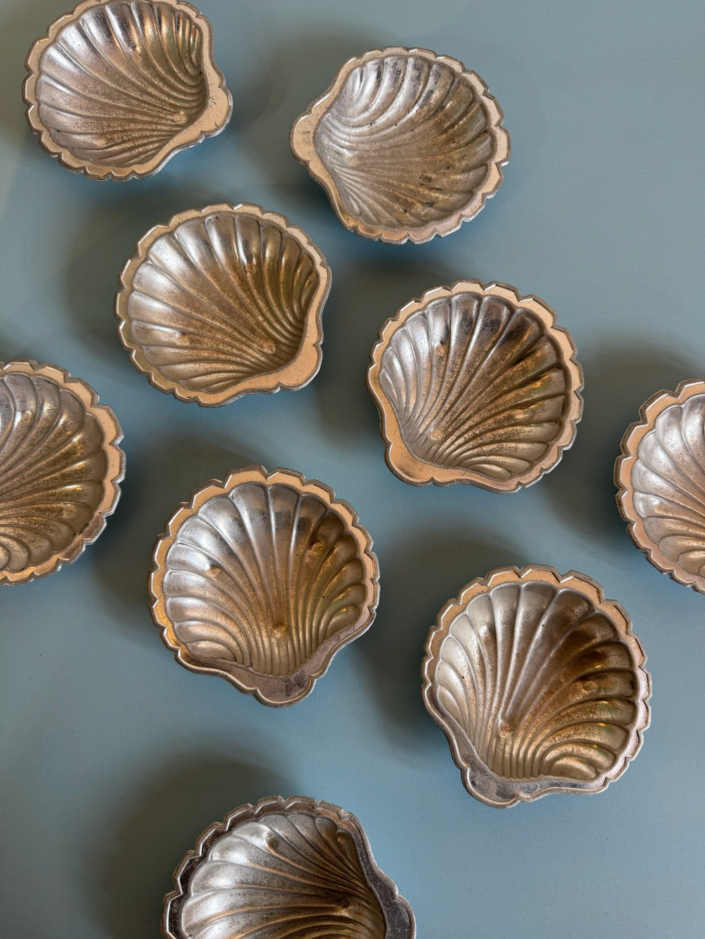 Vintage Tin Shell Trinket Dish