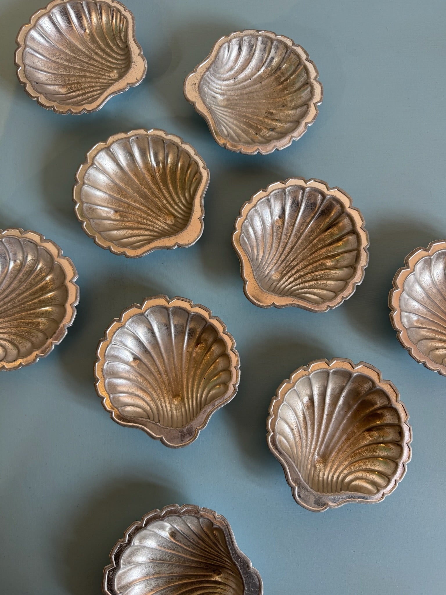 Vintage Tin Shell Trinket Dish