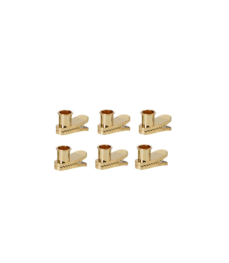 Gold Clips for Mini Taper Candle