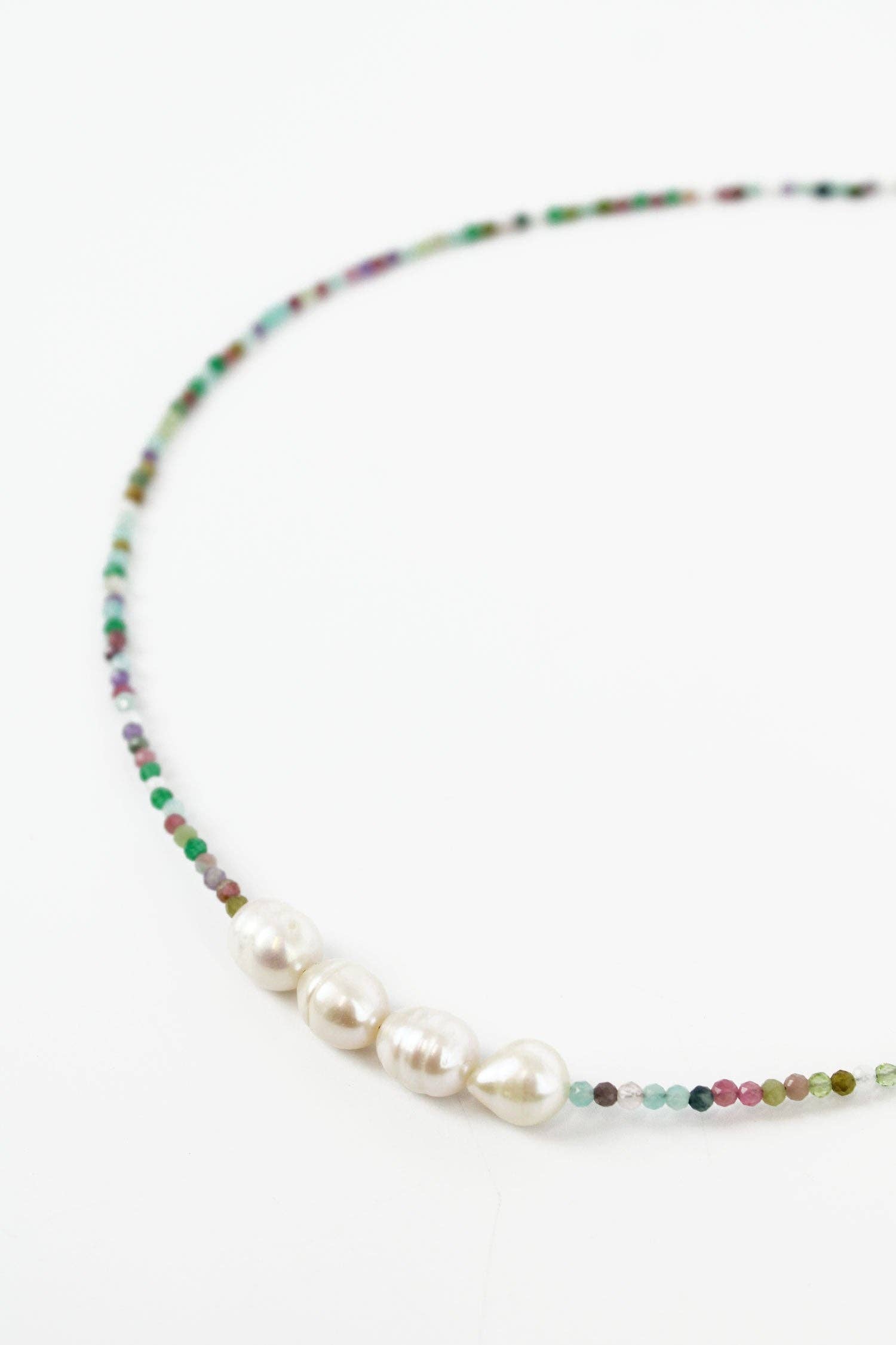 Mixed Bead Necklace with Pearl